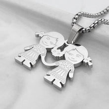 Load image into Gallery viewer, Boy And Girl Stainless Steel Pendant