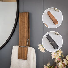 Load image into Gallery viewer, Clothespin Bathroom Towel Holder