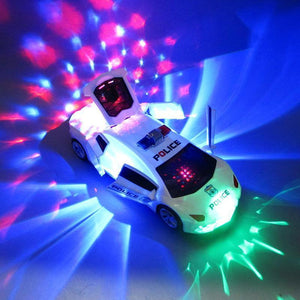 360 Degree Rotary Wheels Musical LED Lighting Electronic Police Car