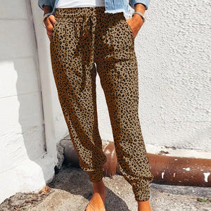 Ladies Casual Drawstring Baggy Pants With Pockets