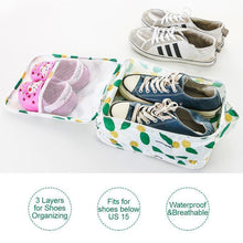 Load image into Gallery viewer, Foldable Waterproof Travel Shoe Bag - Holds 3 Pair of Shoes