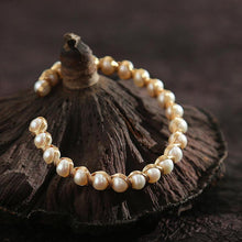Load image into Gallery viewer, Gold Plated Pearl Bracelet