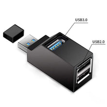 Load image into Gallery viewer, 3-Port Tiny USB Hub