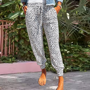 Ladies Casual Drawstring Baggy Pants With Pockets