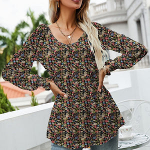 Printed Puff Long Sleeve Shirt