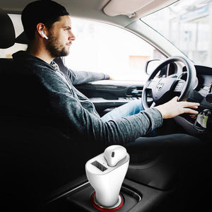 2 in 1 Bluetooth Headset USB Car Charger
