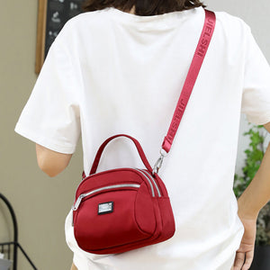 Lightweight Solid Nylon Crossbody Bag