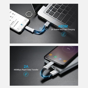 3-in-1 Keychain Data Sync Charge Cable