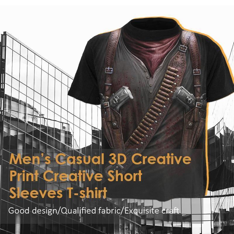 3D Creative Printed Short Sleeves T-shirt