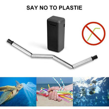Load image into Gallery viewer, Collapsible Key Chain Straw—Reject plastic, care for the environment