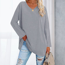 Load image into Gallery viewer, V Neck Drop Sleeve T-Shirt