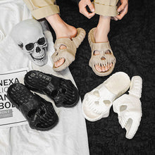 Load image into Gallery viewer, Skull Design Single Band Slippers