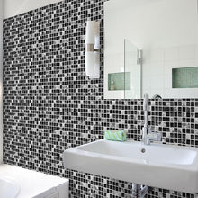 Load image into Gallery viewer, Black Mosaic Creative Tiles Stickers