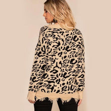 Load image into Gallery viewer, Leopard V-Neck Jumper of Distress