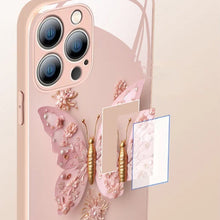 Load image into Gallery viewer, Flat 3D Butterfly Pattern Glass Cover Compatible with iPhone