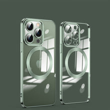 Load image into Gallery viewer, Electroplating Wireless Magnetic Charging All-Inclusive Lens iPhone Case