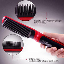 Load image into Gallery viewer, Ceramic straightening hair brush