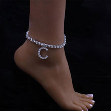 Load image into Gallery viewer, Rhinestone Letter Anklets