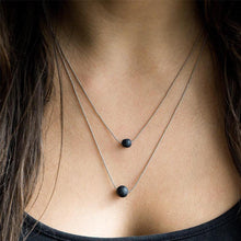 Load image into Gallery viewer, Lava Stone Pendant Essential Oil Diffuser Multilayer Necklace