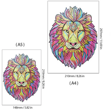Load image into Gallery viewer, Wooden Lion Jigsaw Puzzle