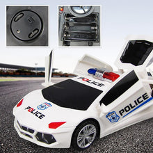Load image into Gallery viewer, 360 Degree Rotary Wheels Musical LED Lighting Electronic Police Car