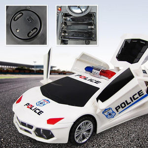 360 Degree Rotary Wheels Musical LED Lighting Electronic Police Car