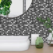 Load image into Gallery viewer, Black Mosaic Creative Tiles Stickers