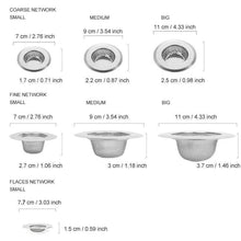 Load image into Gallery viewer, Kitchen Stainless Steel Sink Filters (3 Pieces)