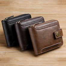 Load image into Gallery viewer, Men's New Short Fashion Multi-card Horizontal Zipper Wallet