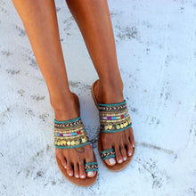 Load image into Gallery viewer, Ethnic boho style toe ring sandals