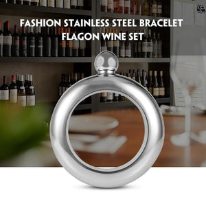 Stainless Steel Bangle Bracelet Flask for Women