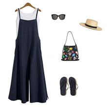 Load image into Gallery viewer, Women Casual Loose Solid Tank Jumpsuit