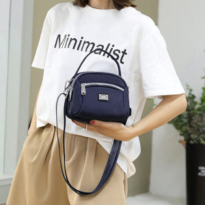 Lightweight Solid Nylon Crossbody Bag