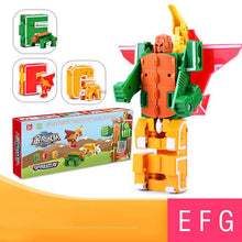 Load image into Gallery viewer, English Letters Deformed Dinosaur Toys