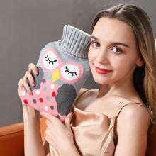 Load image into Gallery viewer, Rubber Hot Water Bottle with Knit Cover