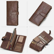 Load image into Gallery viewer, RFID Large Capacity Vintage Genuine Leather Purse