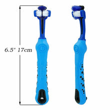 Load image into Gallery viewer, Three Sided Pet Toothbrush