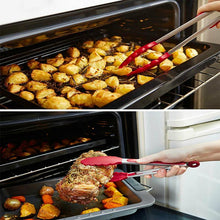 Load image into Gallery viewer, Stainless Steel Food Tongs with Silicone Tips