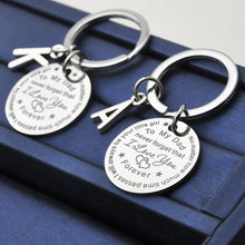 Load image into Gallery viewer, To My Dad/Mom Keychain (letter pendant)