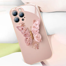 Load image into Gallery viewer, Flat 3D Butterfly Pattern Glass Cover Compatible with iPhone