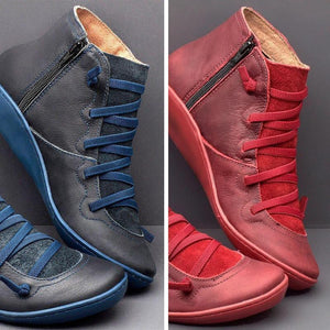 Monochrome Flat Heel Boots