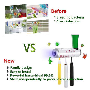 UV Toothbrush Holder(5 Toothbrushes Holding and Four Stickers Included)