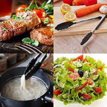 Load image into Gallery viewer, Stainless Steel Food Tongs with Silicone Tips