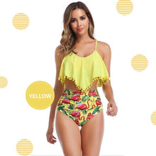 Load image into Gallery viewer, Padded Ruffle High Waisted Bikini