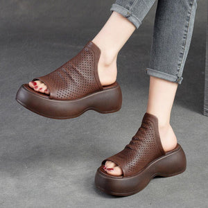 Women’s Breathable Hollowed-out Leather Sandals