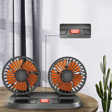 Load image into Gallery viewer, Dual Head Car Auto Cooling Air Circulator Fan