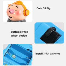 Load image into Gallery viewer, DJ swinging discs pig music electric dancing pigs