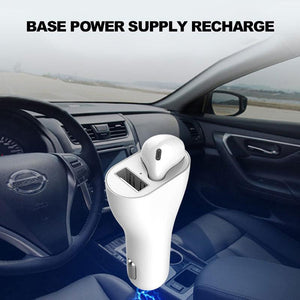 2 in 1 Bluetooth Headset USB Car Charger