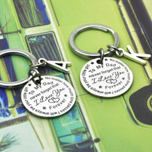 Load image into Gallery viewer, To My Dad/Mom Keychain (letter pendant)