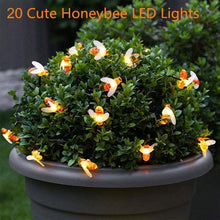 Load image into Gallery viewer, Solar-Powered LED Bee String Lights
